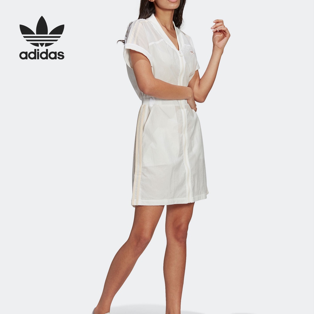 Hàng Có Sẵn Đầm Nữ Cổ Chữ V Ôm Eo Màu Trắng Chính Hãng 100% Thương Hiệu Adidas GM5390