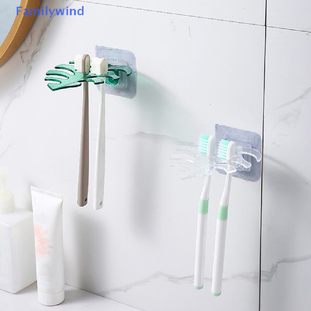 Giá Đỡ Bàn Chải Đánh Răng / Dao Cạo Râu Gắn Tường Đa Năng Hình Chiếc Lá