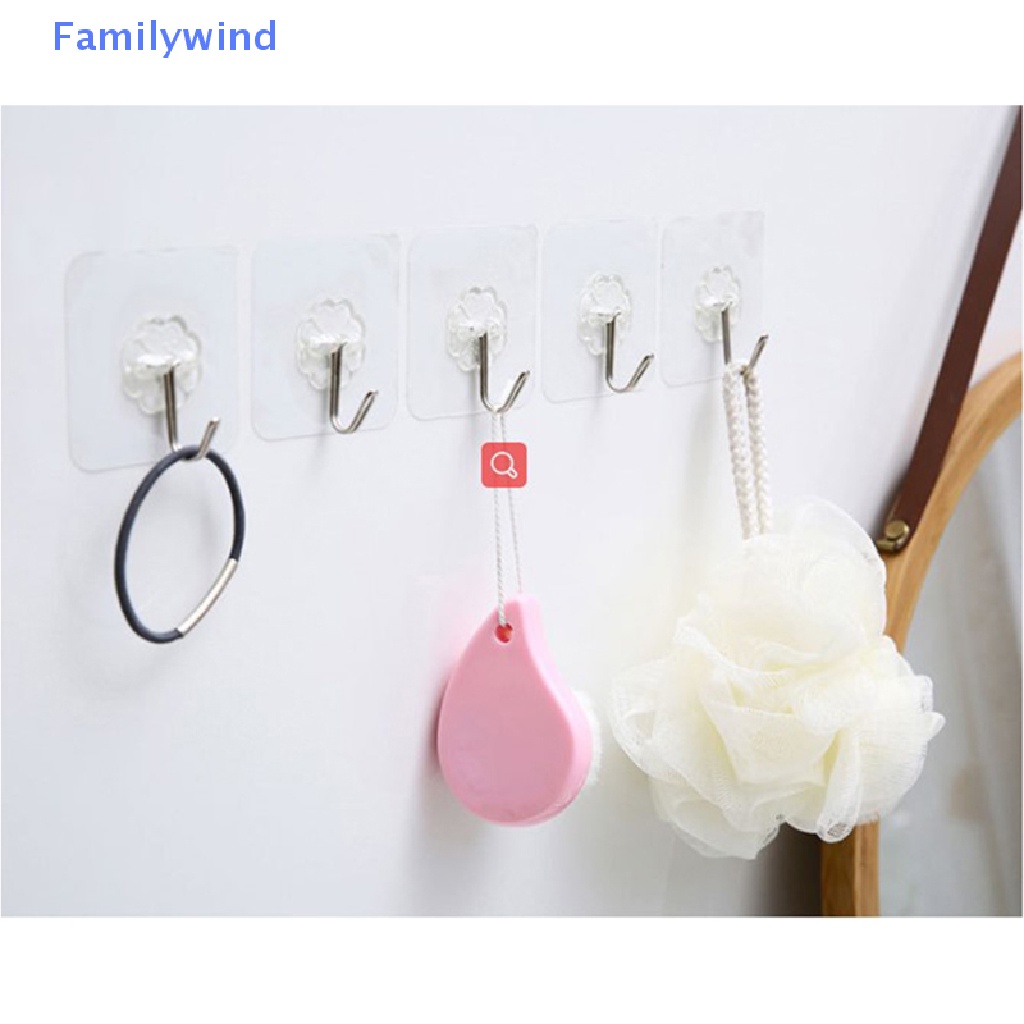 Set 10 Móc Treo Đồ Dán Tường Chịu Tải Nặng 15Kg