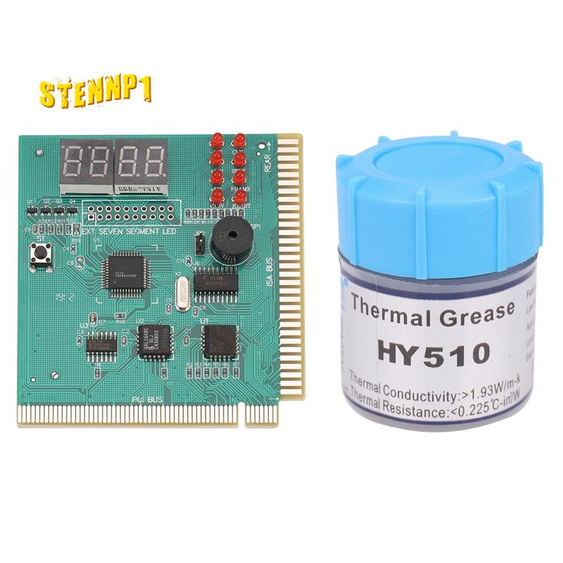 1 Thẻ Bo Mạch Chủ PCI Kiểm Tra Phân Tích 4 Chữ Số Và 1 Keo Tản Nhiệt HY510 10G