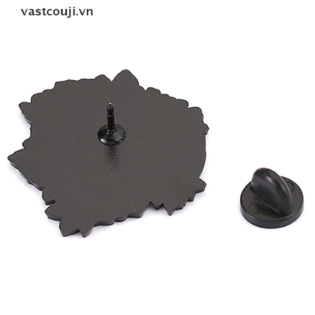 Huy Hiệu Cài Áo Bằng Hợp Kim Tráng Men Họa Tiết Hoa Trái Tim Bộ Não VASTJI