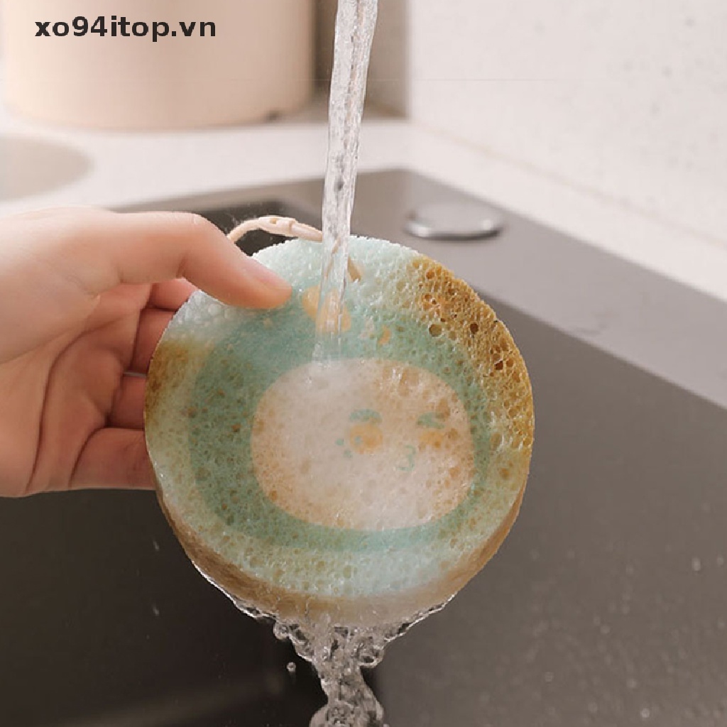 1 Miếng Bọt Biển Rửa Chén Dạng Nén Dùng Cho Nhà Bếp