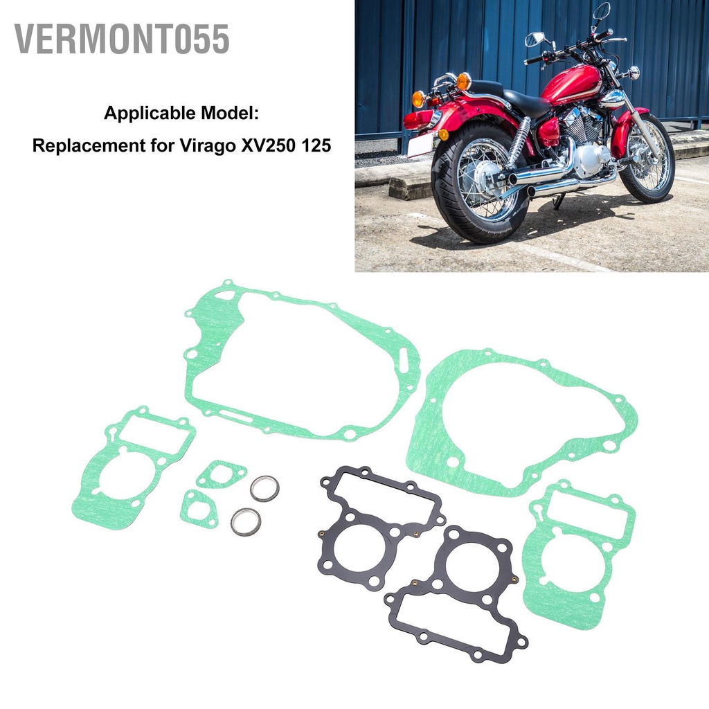 Vermont055 10 Chiếc Động Cơ Xe Máy Gioăng Mạnh Kín Chống Rò Rỉ Xi Lanh Bộ Thay Thế Cho Xử Nữ XV250 125