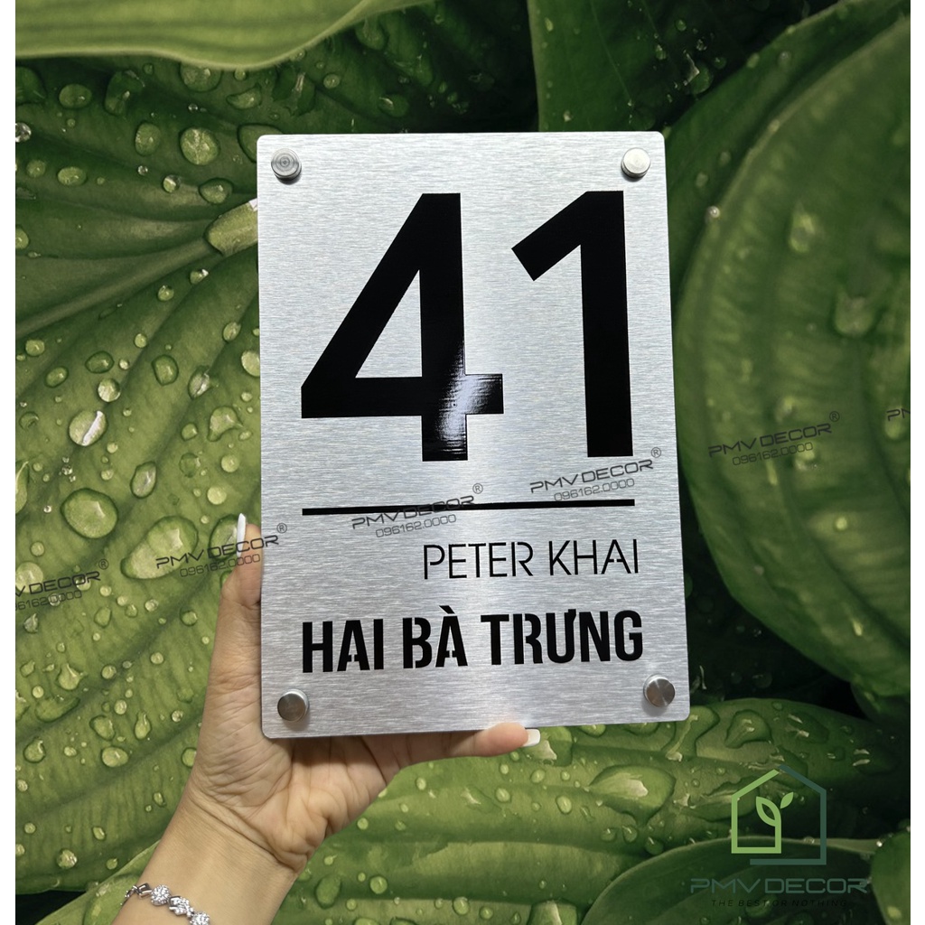 BẢNG, BIỂN SỐ NHÀ, Alcorest in UV nội dung, ngoài trời BSN-PMV267.1