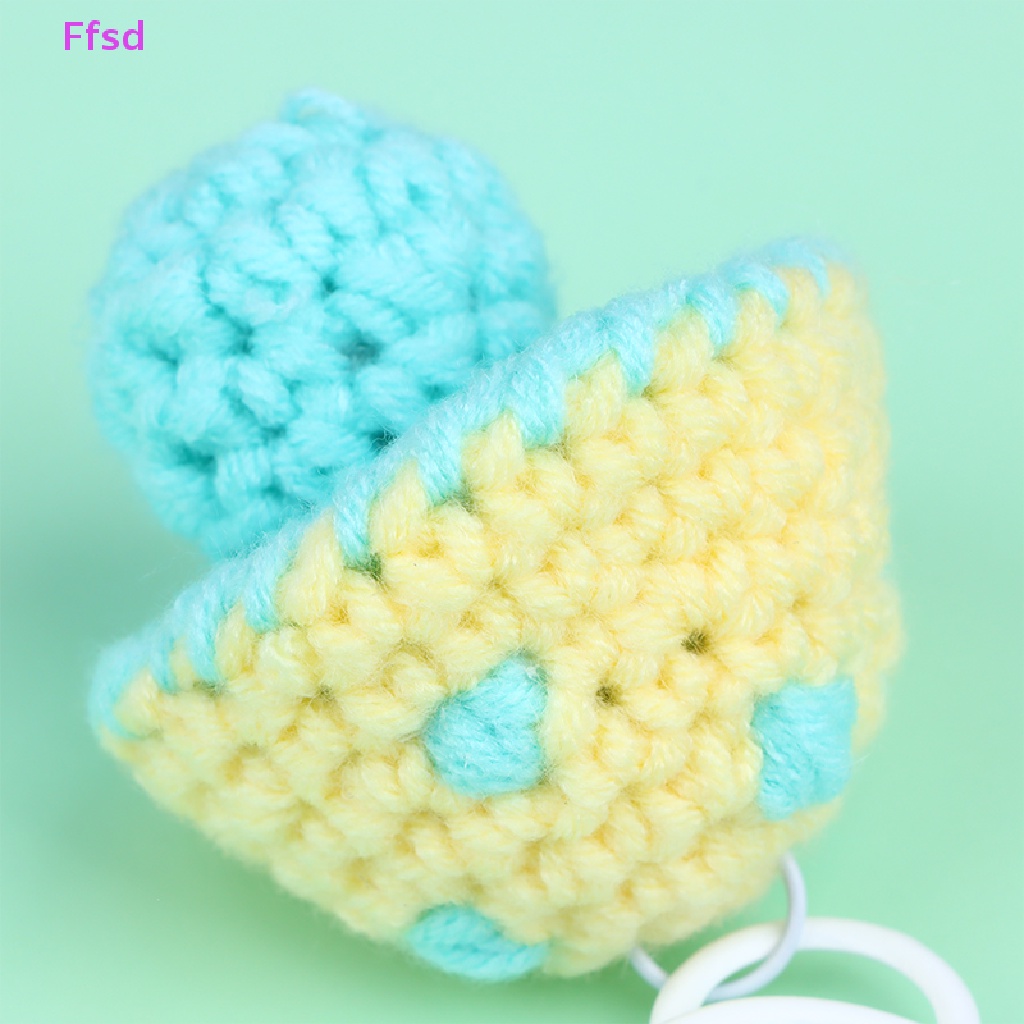 1 Móc Khóa Hình Cây Nấm Đan Len Dễ Thương Thời Trang