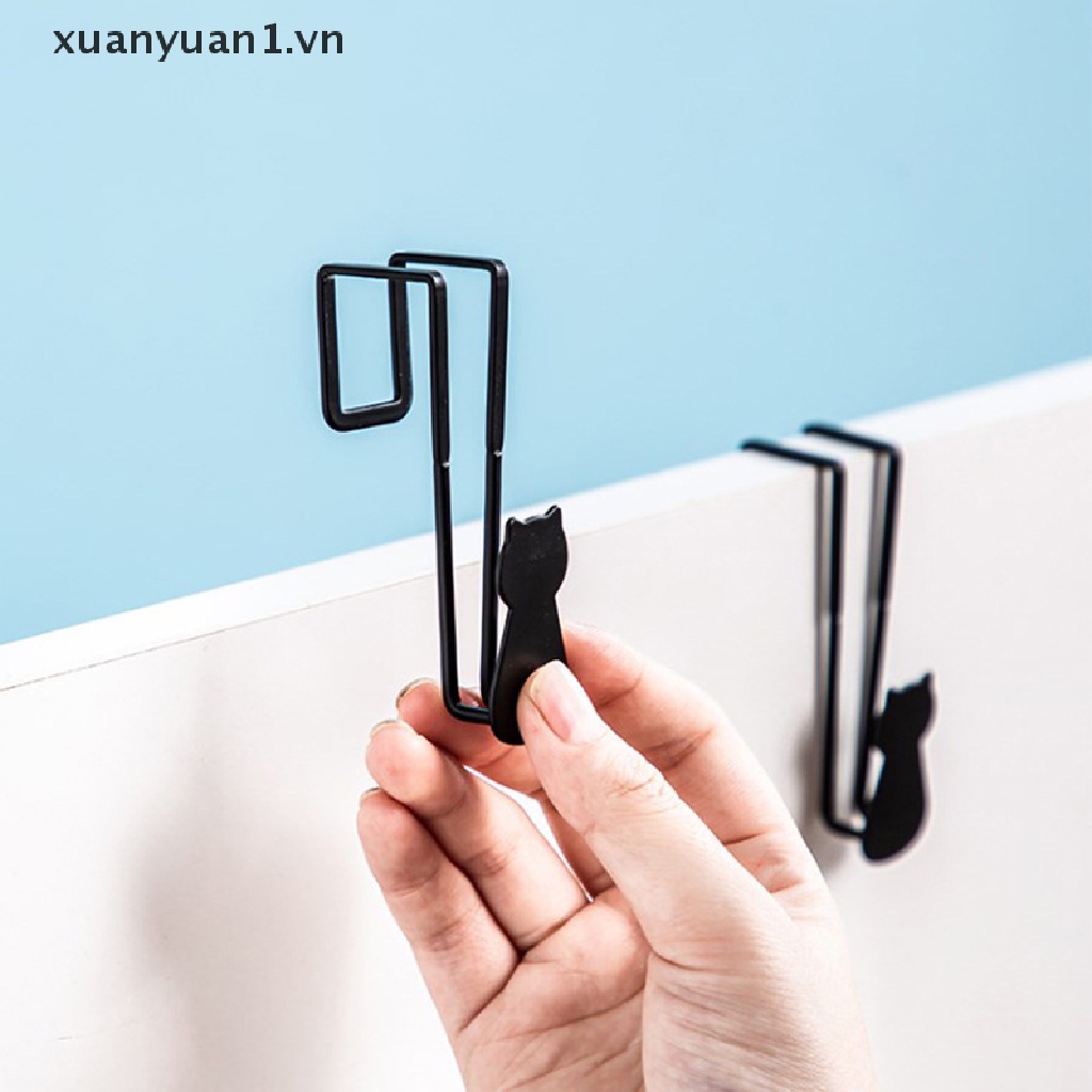 Móc Sắt Treo Đồ Hình Mèo Dễ Thương Gắn Cửa Tủ / Phòng Ngủ / Nhà Tắm
