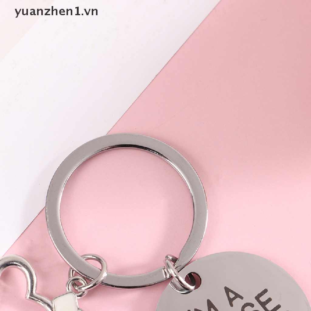 1 Móc Khóa Mặt Kim Loại Khắc Chữ I 'M a Nurse