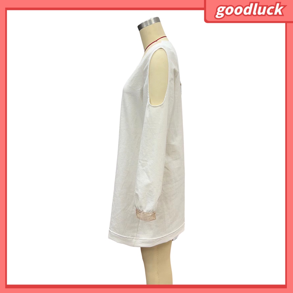 Đầm Mini Tay Dài Màu Trơn Cổ Chữ V Phối Ren Thanh Lịch Cho Nữ