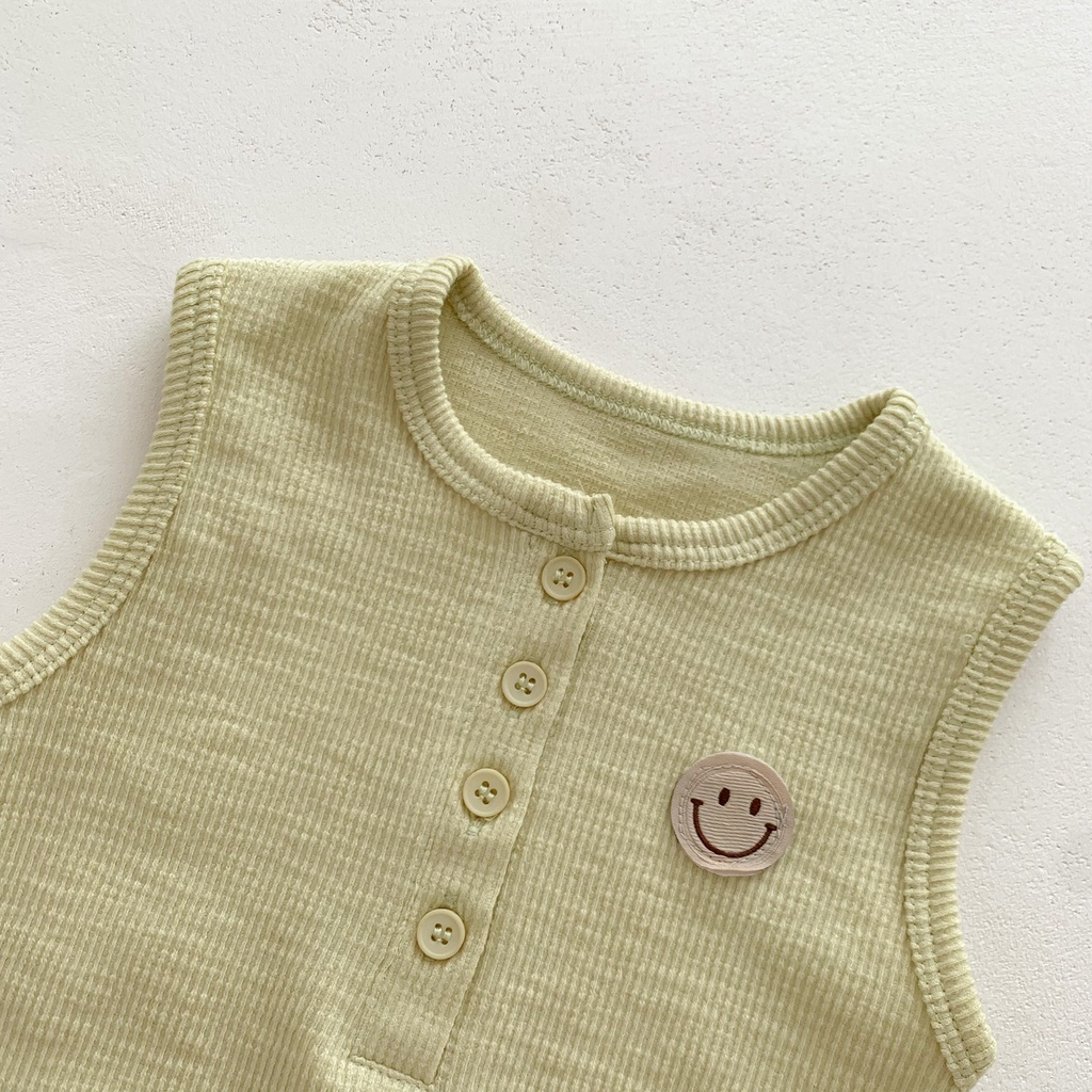 Bộ Áo Liền Quần Sát Nách Thời Trang Mùa Hè 2023 Cho Bé Sơ Sinh