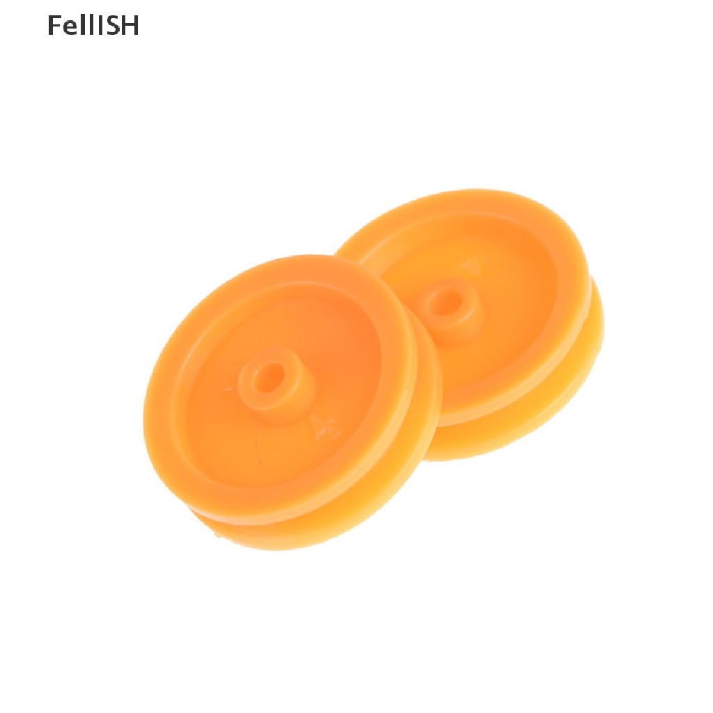 Bộ 20 Ròng Rọc Nhựa Màu Cam Lỗ 2mm DIY Cho Xe Hơi Đồ Chơi RC 439br