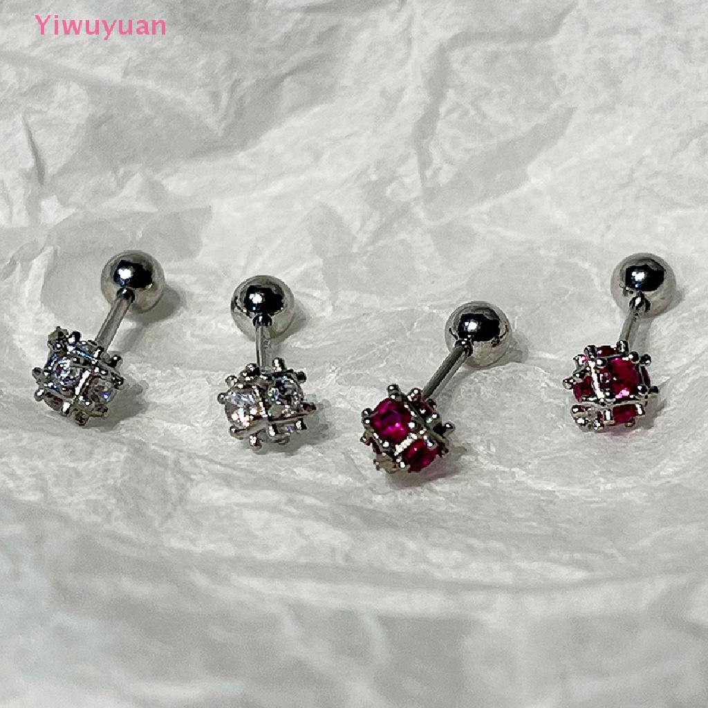 1 Đôi Khuyên Tai Đính Đá Zircon Thời Trang Cho Nữ