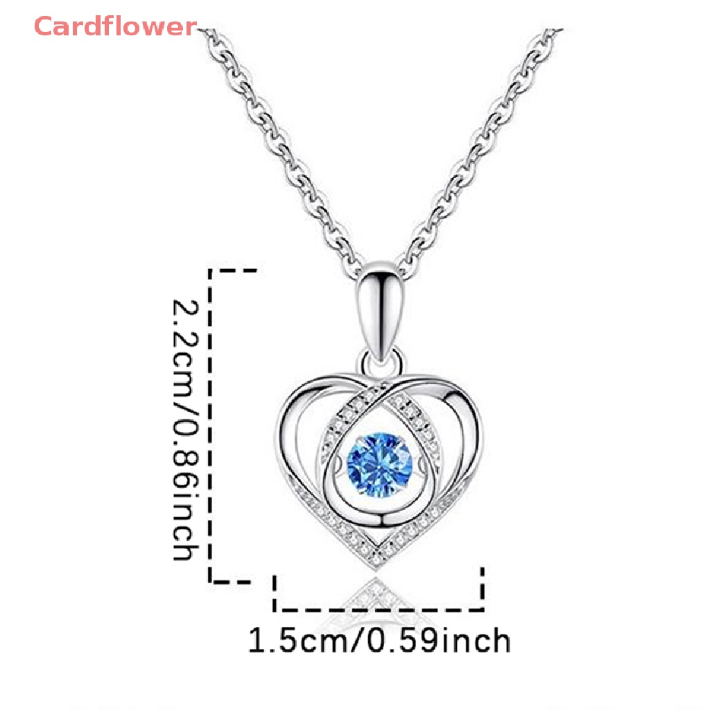 Vòng cổ Mặt Trái Tim Đính Đá Pha Lê Xanh Bằng Thép Không Gỉ Thời Trang Mới
