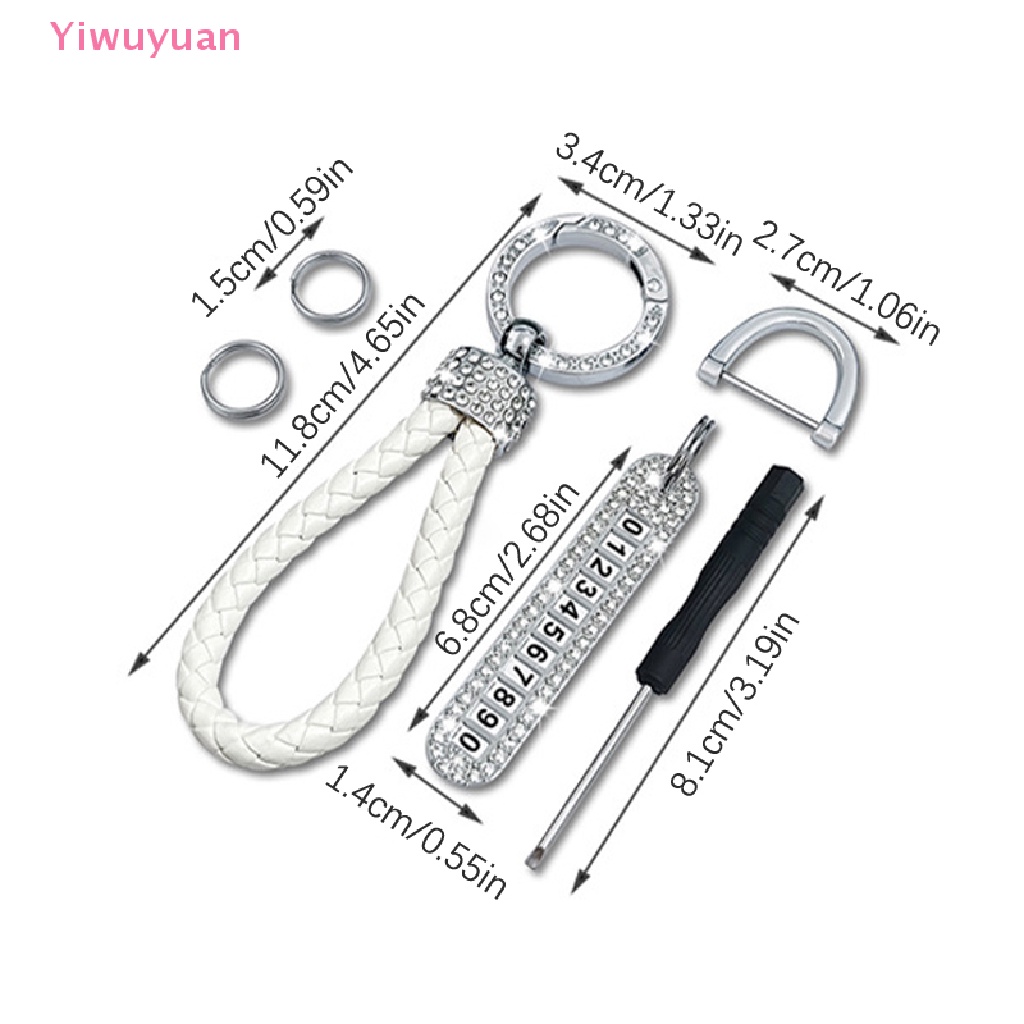 (MớI) Móc KhóA ĐíNh Kim Cương Giả MàU Đỏ Cho Xe Hơi
