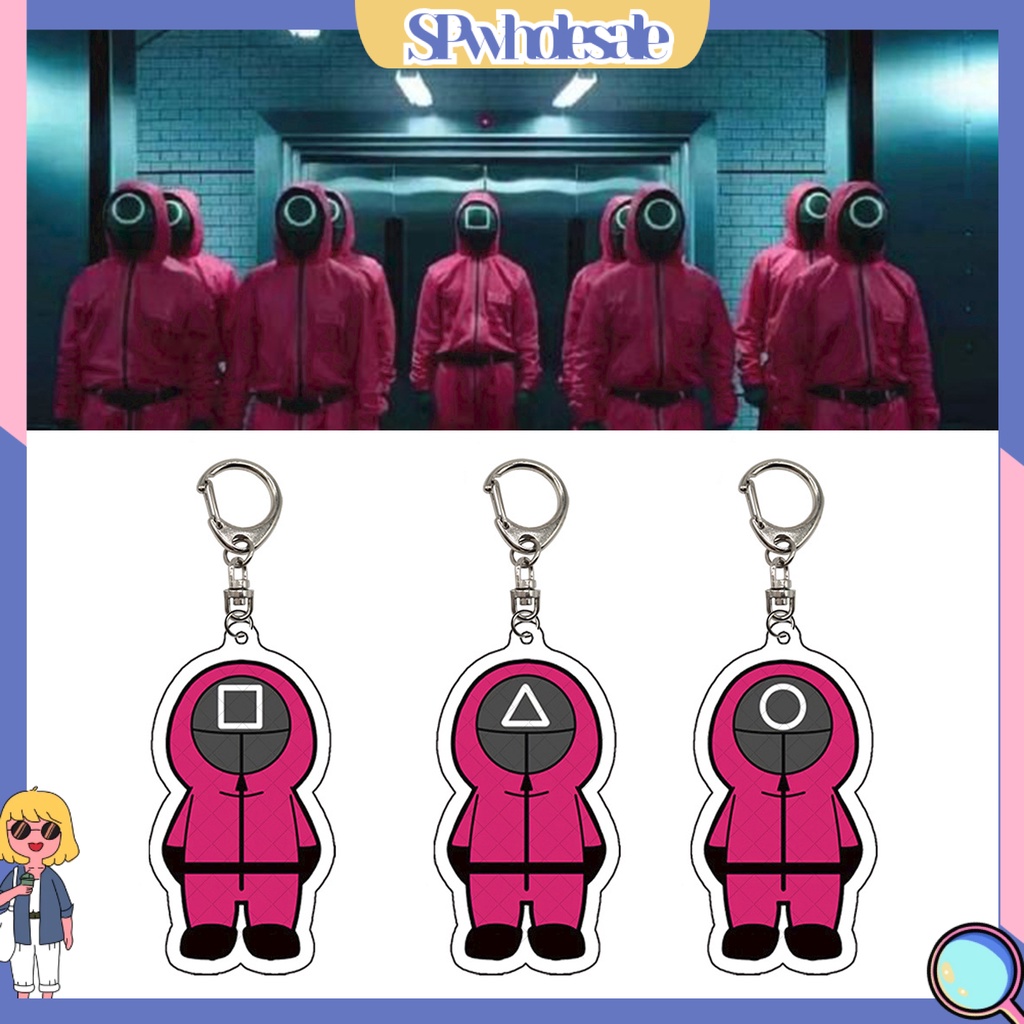 <SPwholesale> Móc Chìa Khóa Hình Mực Chơi Game Bằng Acrylic Đa Năng