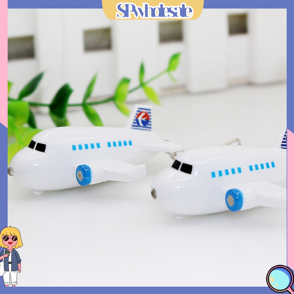 <SPwholesale> Móc Khóa Hình Máy Bay Có Đèn LED Dễ Thương
