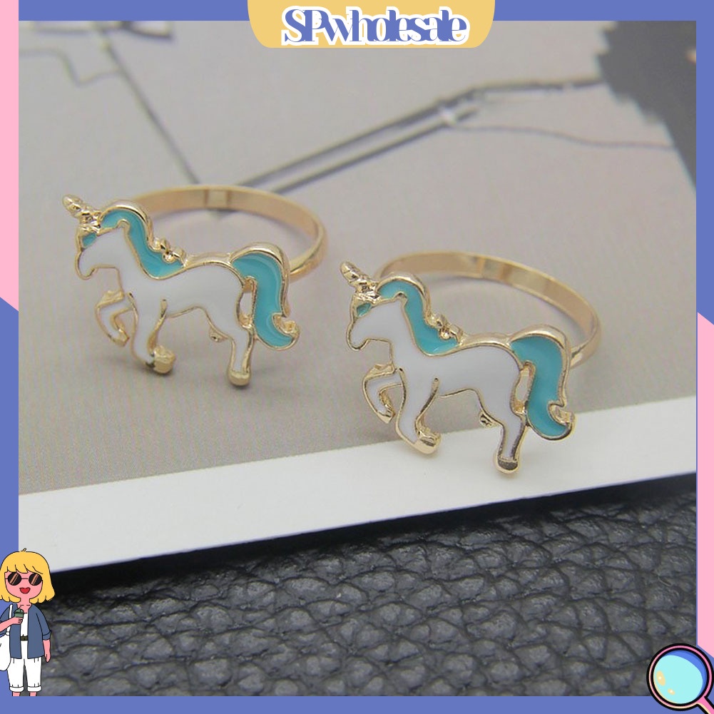 <SPwholesale> Nhẫn Hình Hoạt Hình Cổ Tích Tráng Men Cho Nữ