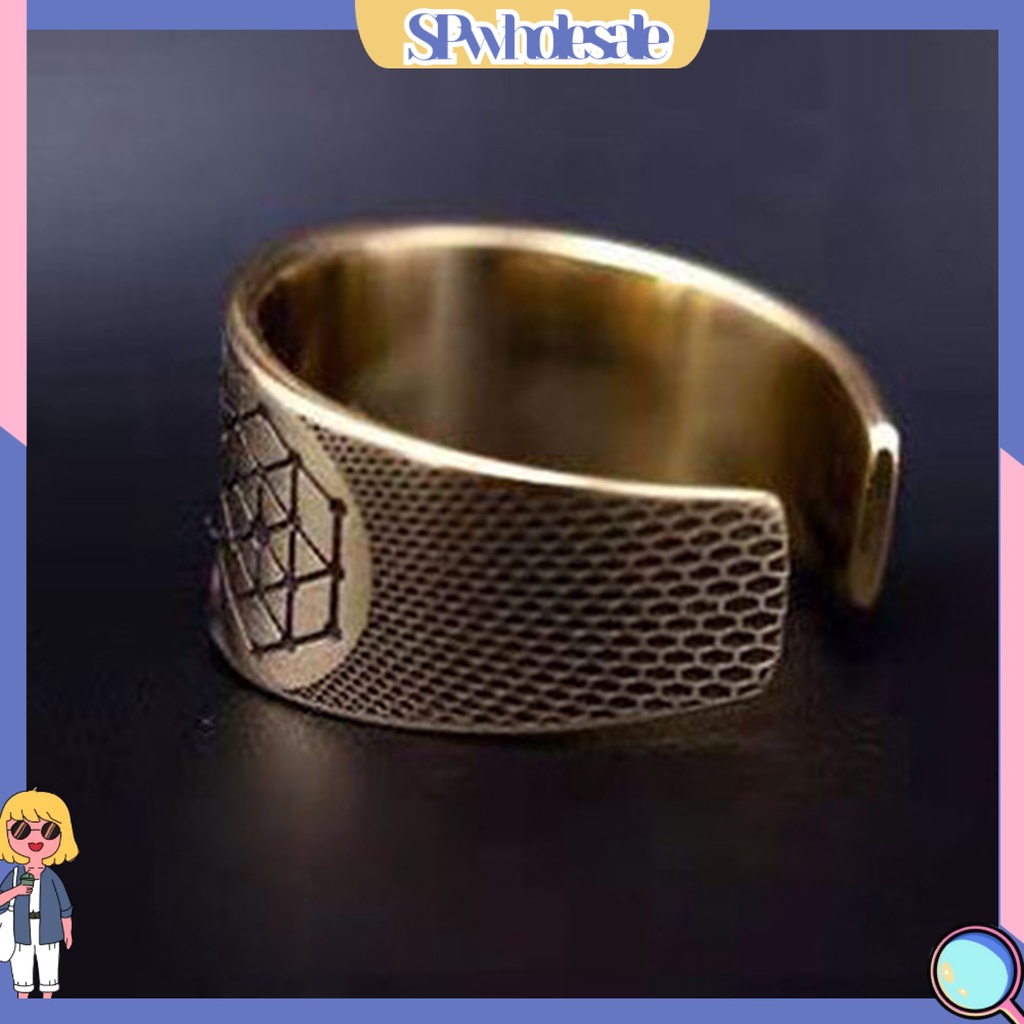 <SPwholesale> Nhẫn Hở Bằng Hợp Kim Họa Tiết Hexagram Cổ Điển Có Thể Điều Chỉnh Phong Cách Punk
