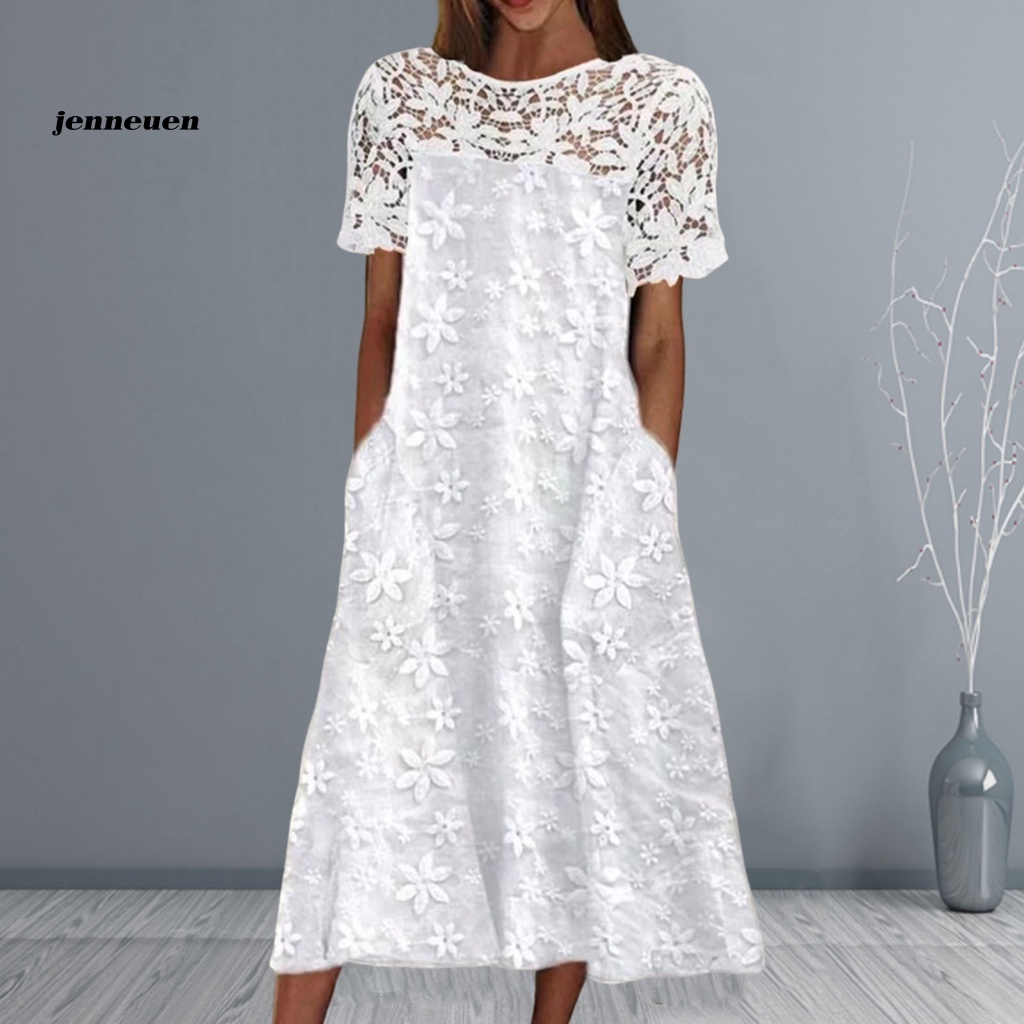 Đầm Cổ Tròn Thiết Kế Thanh Lịch Cho Nữ