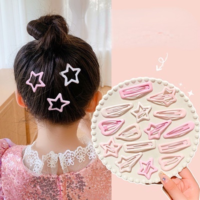 Set 3 Kẹp Tóc Màu Hồng Dễ Thương Cho Bé Gái