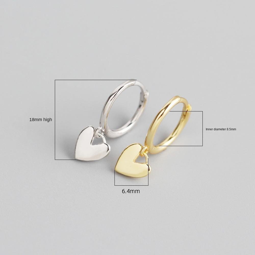 EUCA Set 5 Đôi Bông Tai Hình Trái Tim Xinh Xắn Cho Nữ