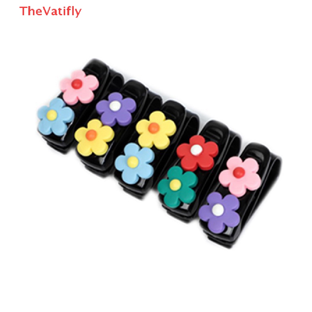 1 Kẹp Giữ Thẻ Gắn Kính Chống Nắng Xe Hơi Hình Hoa Đáng Yêu Sáng Tạo