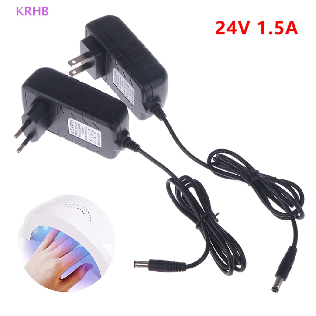 Bộ Sạc Nguồn KRHB 24V 1.5A 36W AC 100-240V Cho Máy Sấy Móng Tay Mới