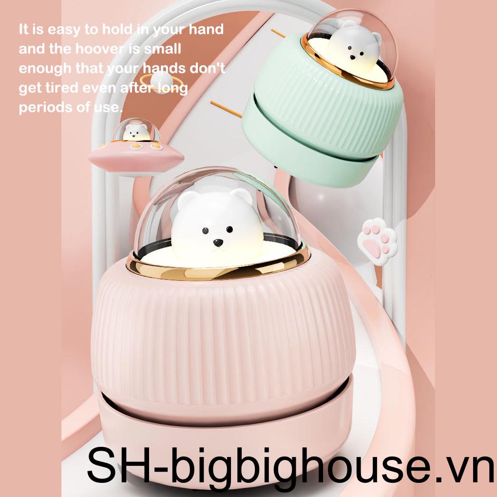 Máy Hút Bụi Cầm Tay Hình Thú Hoạt Hình Sạc Pin USB Mạnh Mẽ Có Giác Hút Chân Không