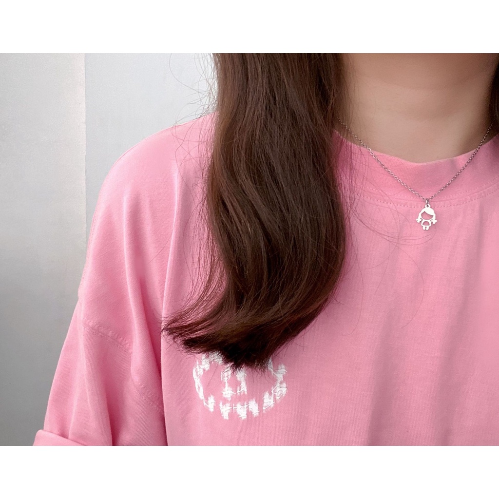 Z Vòng cổ Bằng Thép Titan Không Gỉ Mặt Hình Thiên Thần Phong Cách Punk Hip Hop Thời Trang Cho Nam Và Nữ