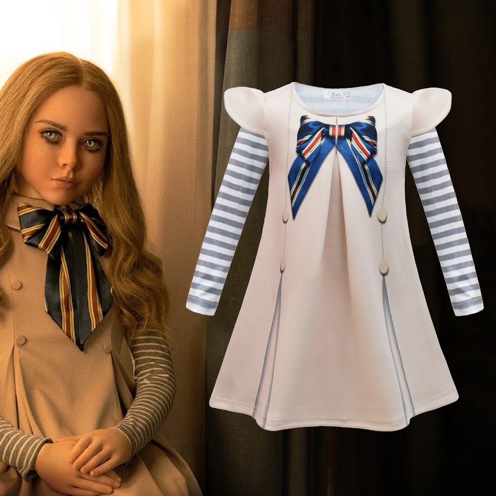 Kira set Đồ 3 Món Hóa Trang Nhân Vật M3GAN heroine Cho Bé Gái