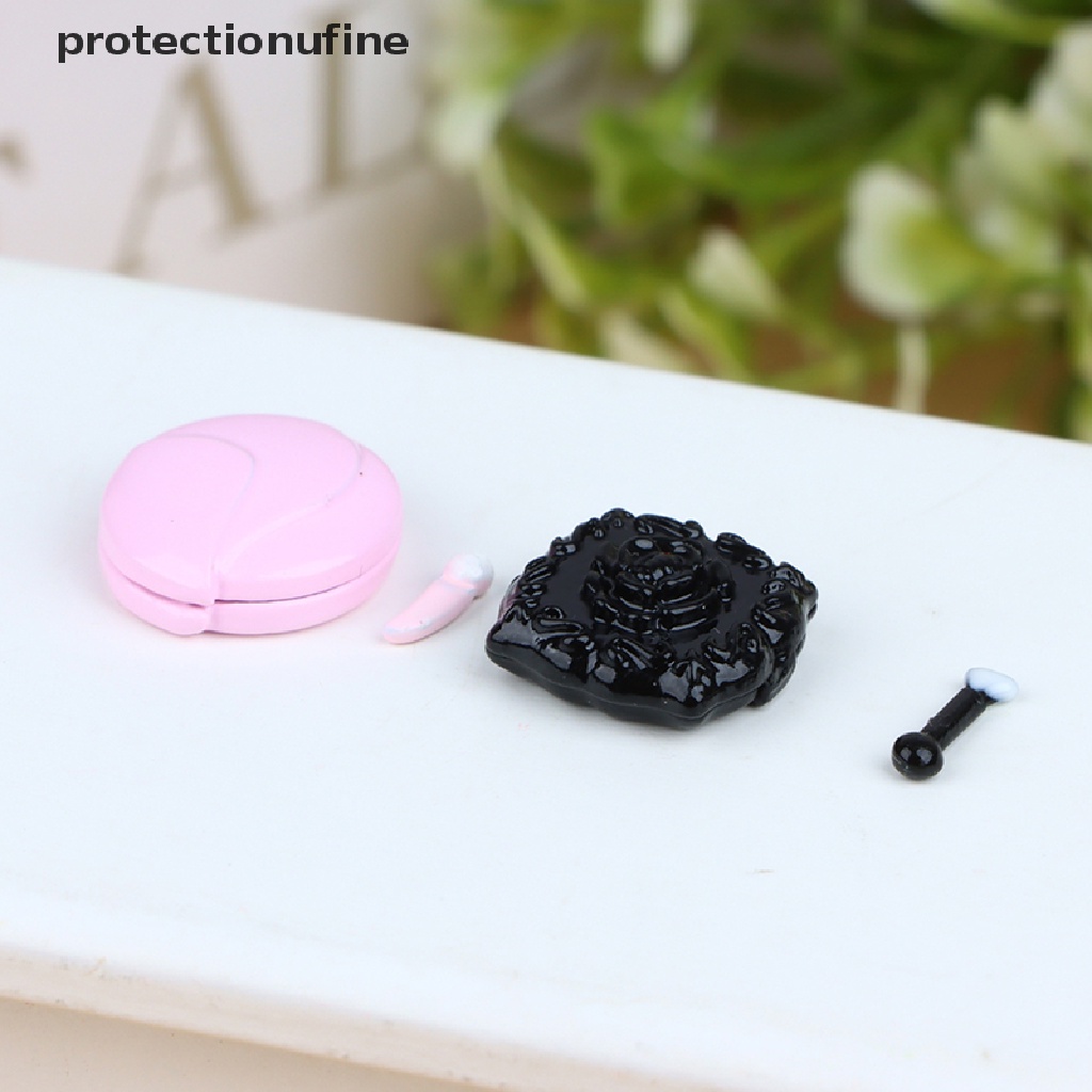 1 Bộ Hộp Phấn Mắt / Má Hồng 1: 12 Kèm Cọ Trang Điểm Trang Điểm Cho Nhà Búp Bê