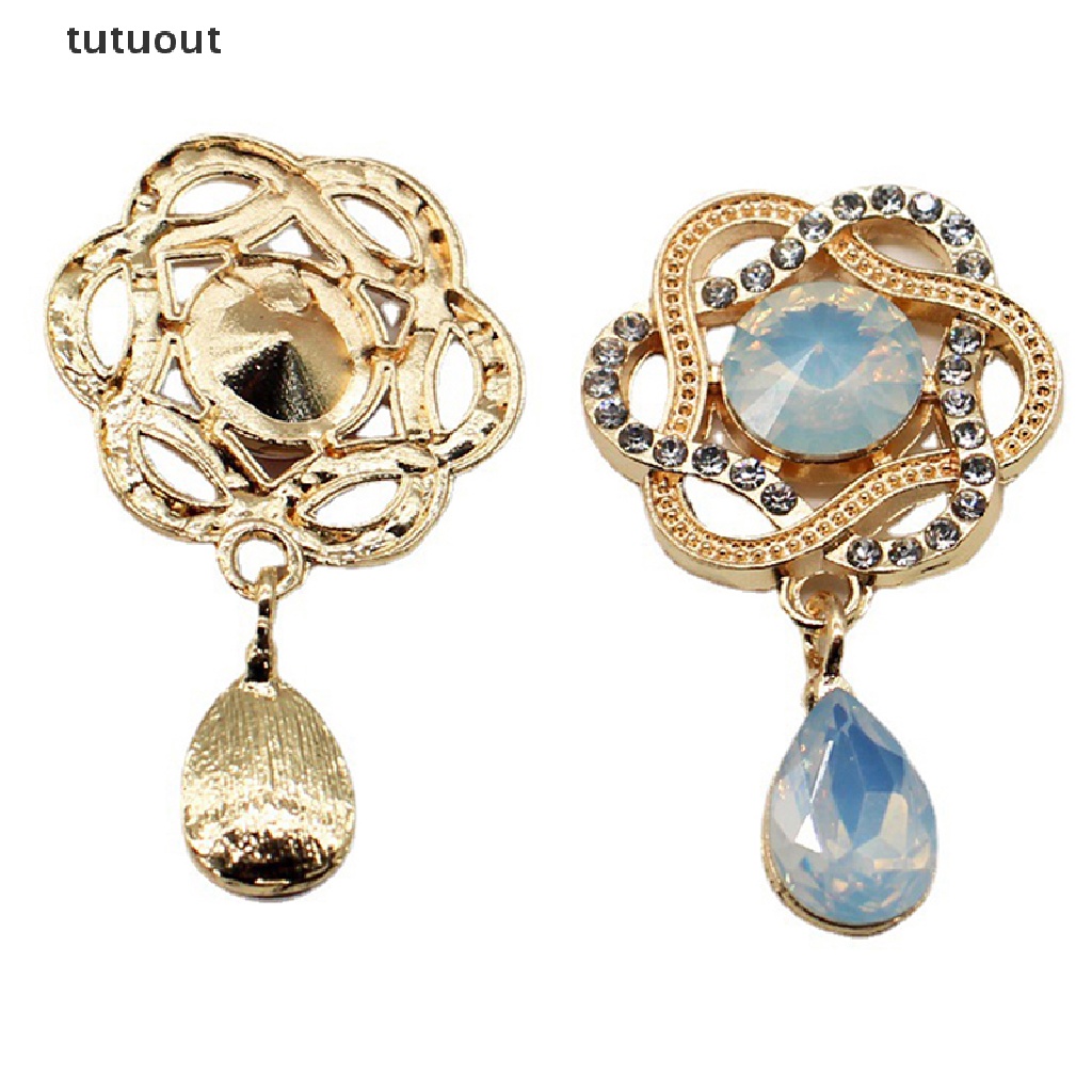 1 Trâm Cài Áo Hình Bông Hoa Bằng Acrylic Mạ Vàng DIY Dành Cho Nữ