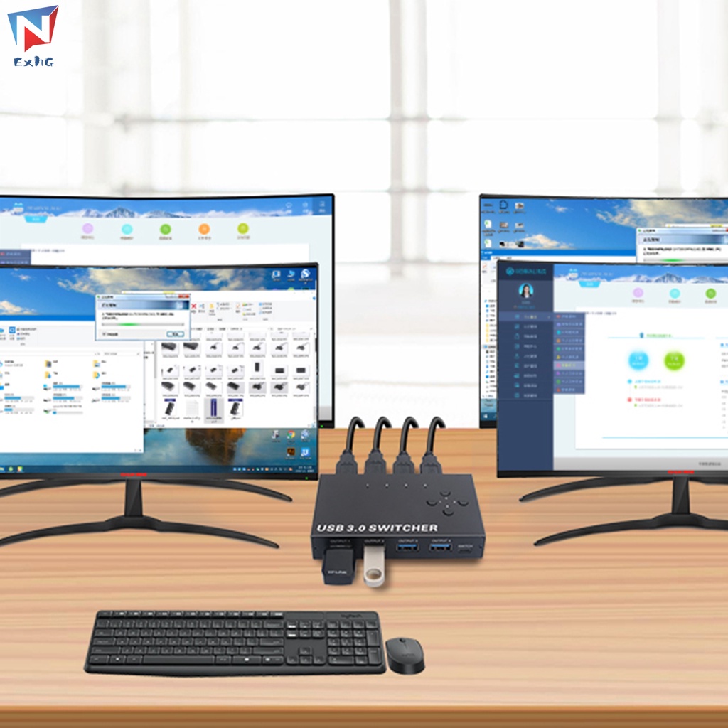 Công Tắc Chia Nhiều Cổng USB 3.0 Cho Máy In Chuột