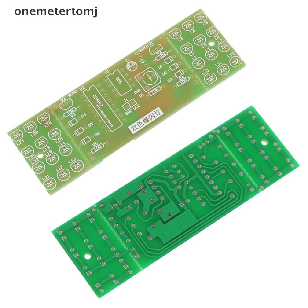 Onemetertomj NE555 CD4017 IC LED Điện Tử DIY Hai Màu Đỏ Xanh Dương