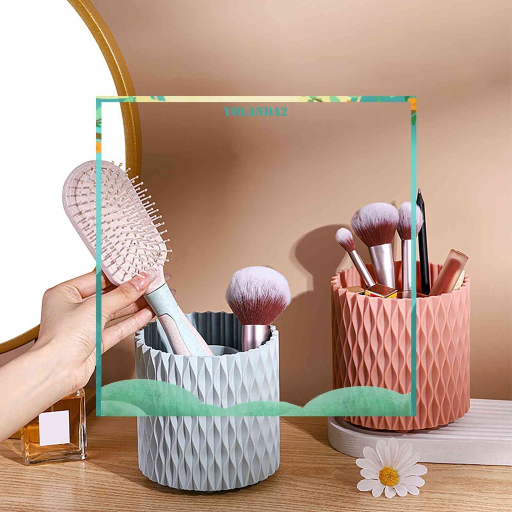 Hộp Đựng Cọ Trang Điểm Hình Tròn Sức Chứa Lớn Tiện Dụng Cho Trường Học / Văn