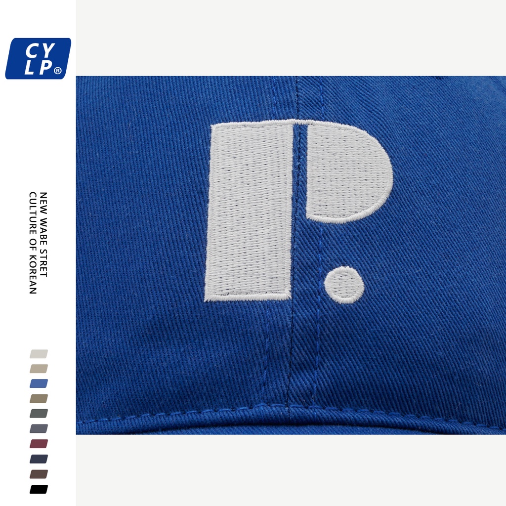 Mũ Lưỡi Trai Thêu Chữ P Phong Cách Hàn Quốc Thời Trang Mùa Hè Cho Cặp Đôi