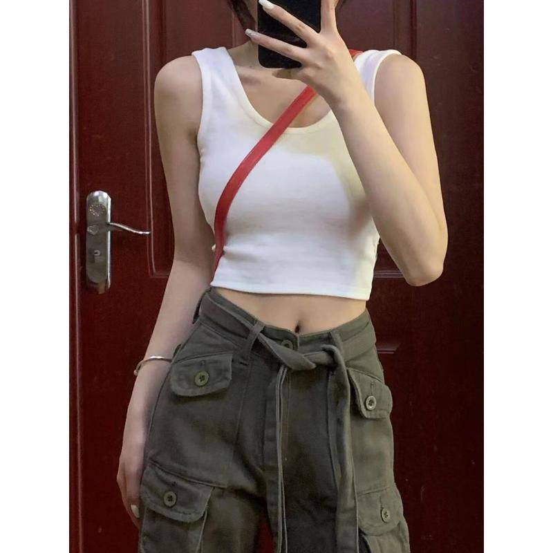 Áo Croptop Hai Dây Dáng Ngắn Thời Trang Mùa Hè Cho Nữ