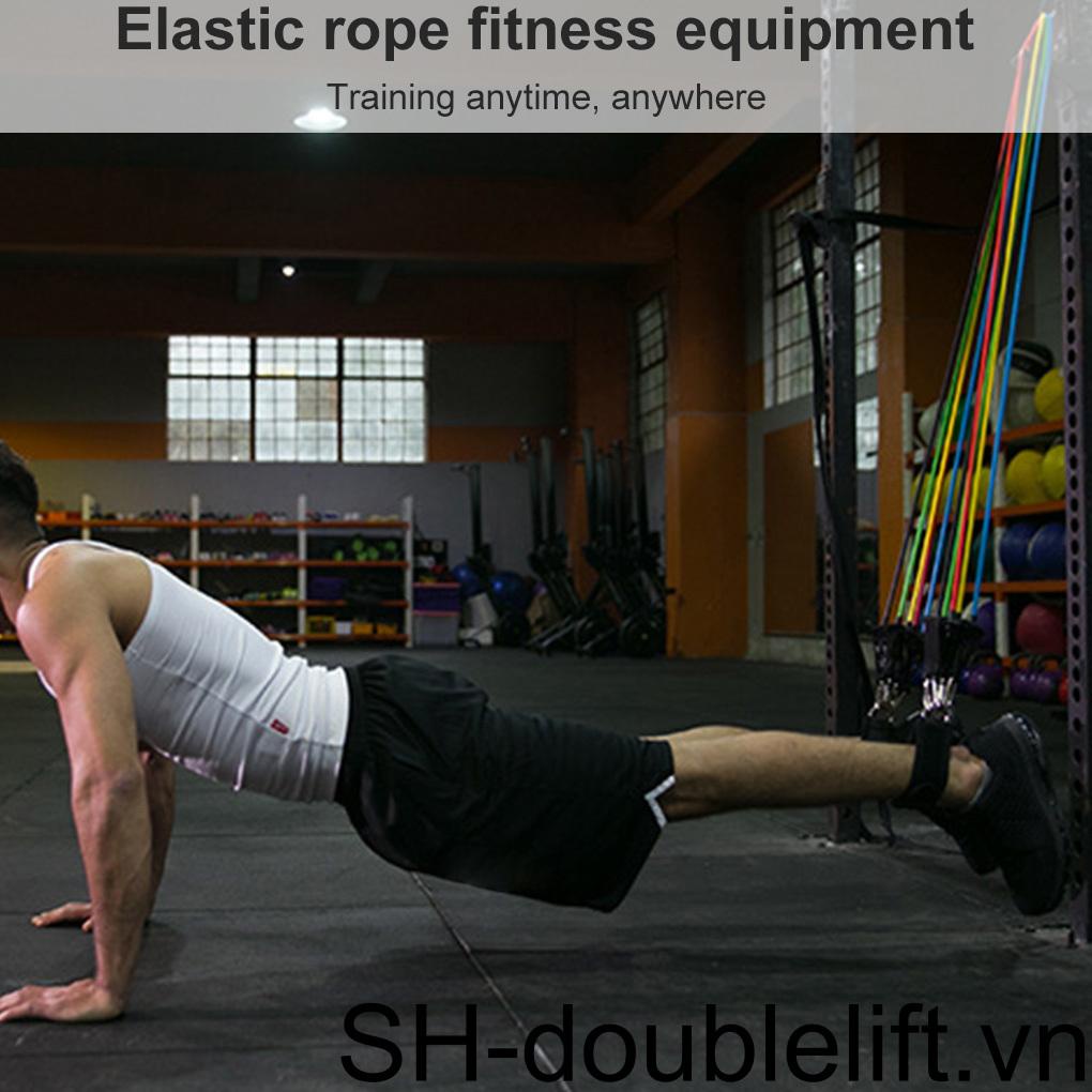 Set 11 Dây Kháng Lực Tập Cơ Tay / Chân Chuyên Dụng Cho Nam Nữ