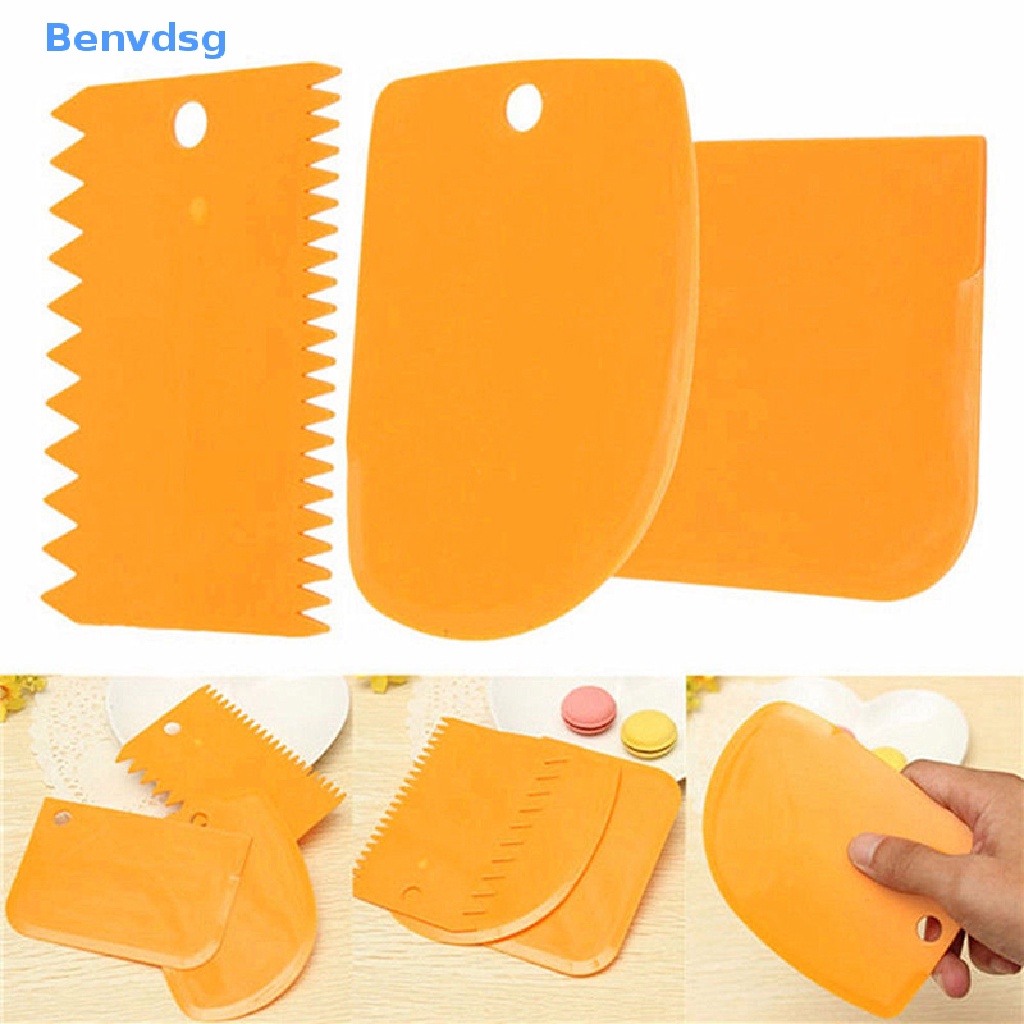 Set 3 Dụng Cụ Cạo Tạo Hình Trang Trí Bánh Bằng Nhựa