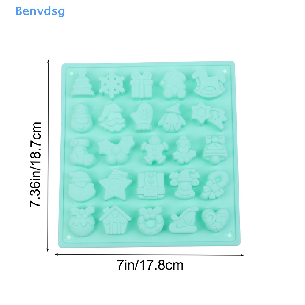 1 Khuôn Silicone Làm Bánh 25 Ngăn Chống Dính Phong Cách Giáng Sinh
