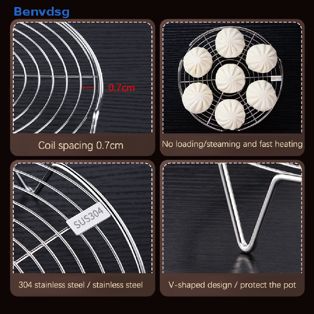 1 Khay Hấp Thức Ăn Bằng Thép Không Gỉ Có Giá Đỡ