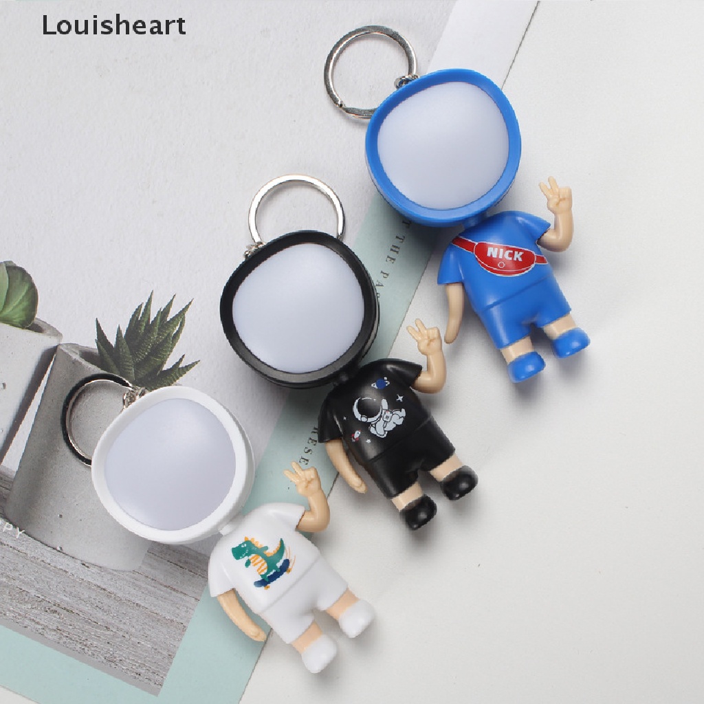 Móc Khóa Đèn Pin Led Louisheart Hình Búp Bê Hoạt Hình Sáng Tạo Bằng Nhựa Bền Bỉ Thích Hợp Làm Quà Sinh Nhật TFG