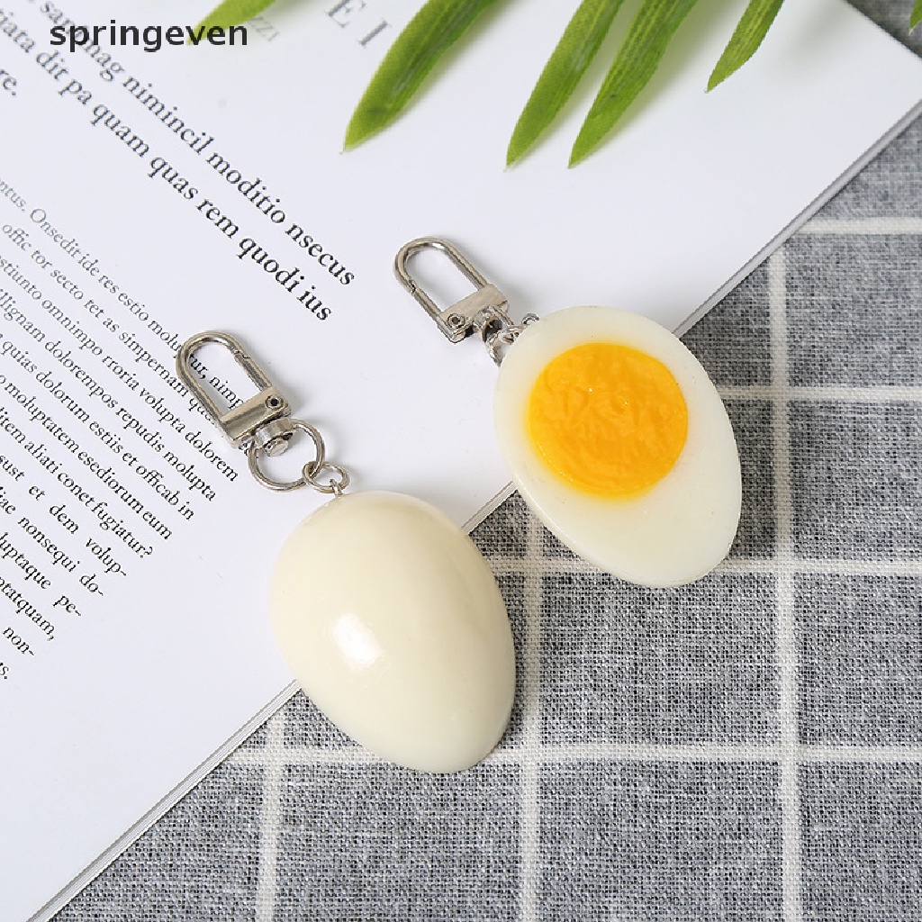 Móc Khóa Hình Quả Trứng Luộc Bằng PVC Dễ Thương