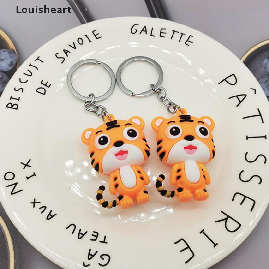 Louisheart Móc Chìa Khóa Bằng Silica Gel Hình Chú Hổ Hoạt Hình Dễ Thương Dành Cho Nữ TFG