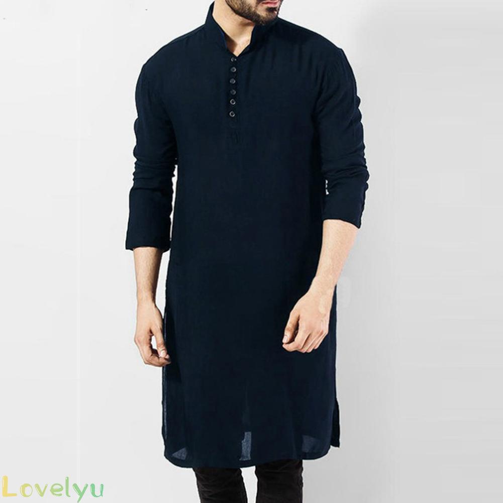 ⭐2023 ⭐Gentlemen Male Mens Tops Blouse Tunic Daily Ethnic Kaftan Shirt Kurta Shirt