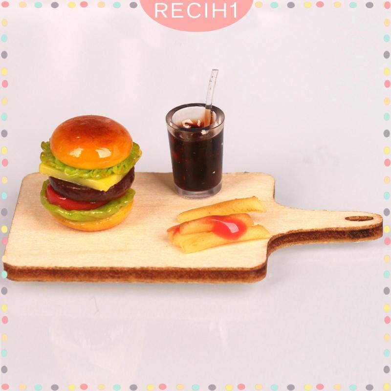 Bộ Đồ Chơi Thức Ăn Nhanh Thu Nhỏ Trang Trí Tiểu Cảnh Tỉ Lệ 1: 12