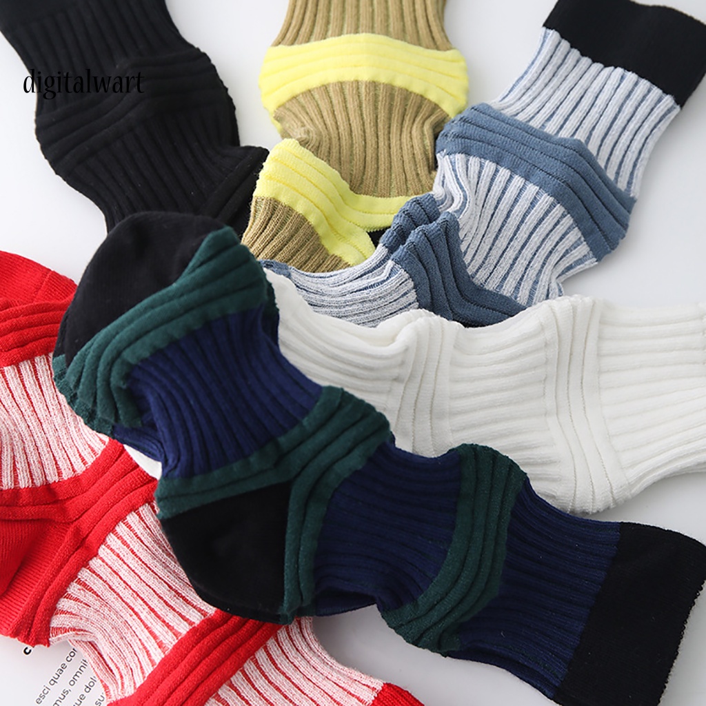 Kỹ Thuật Số| Vớ Thể Thao Dài Bằng Vải Cotton Mềm Nhẹ Thoáng Khí Màu Tương Phản Nhanh Khô Độ Co Giãn Cao Thoải Mái Cho Nam