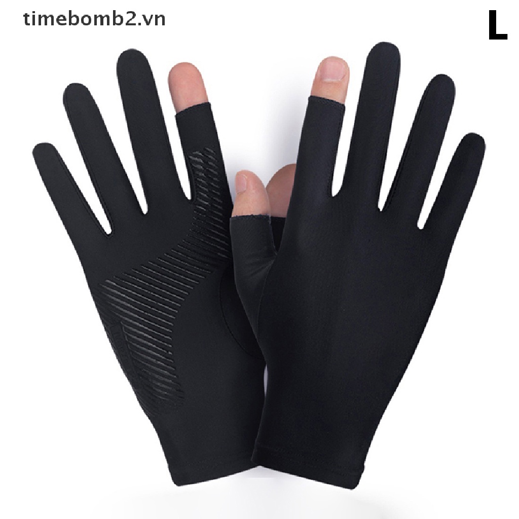 { # Găng Tay Lụa Lạnh Mỏng Thoáng Khí Chống Nắng Chống Tia Uv Bảo Vệ Màn Hình Cảm Ứng