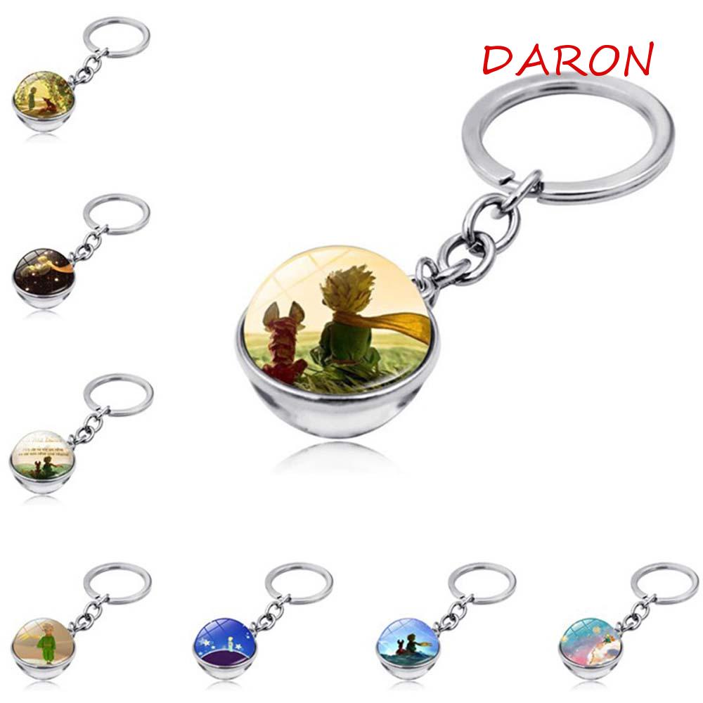 Móc Khóa Hoàng Tử Bé DARON Phát Sáng Trong Bóng Thủy Tinh Hai Mặt Dễ Thương