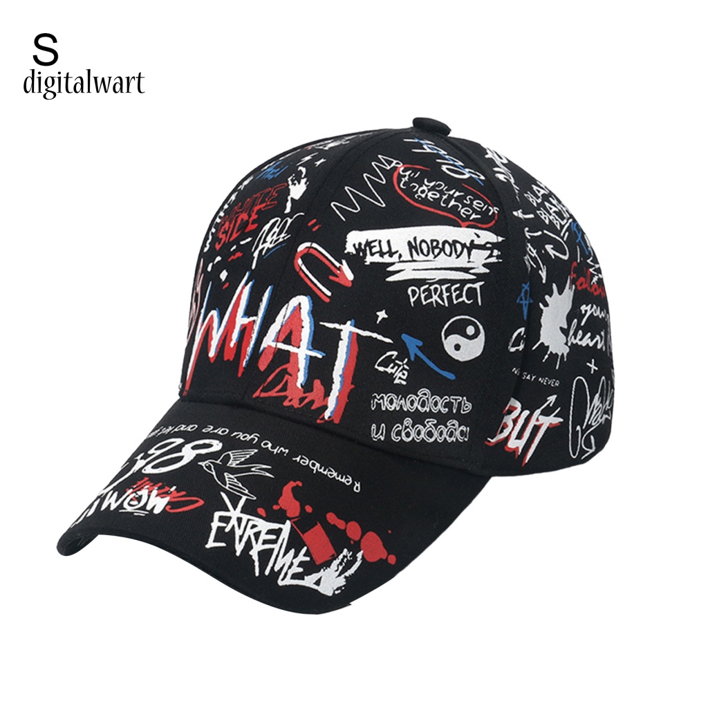 Kỹ Thuật Số| Mũ Lưỡi Trai Thể Thao Chống Nắng Vành Rộng Thoáng Khí In Họa Tiết Graffiti Có Thể Điều Chỉnh Cho Nam Và Nữ