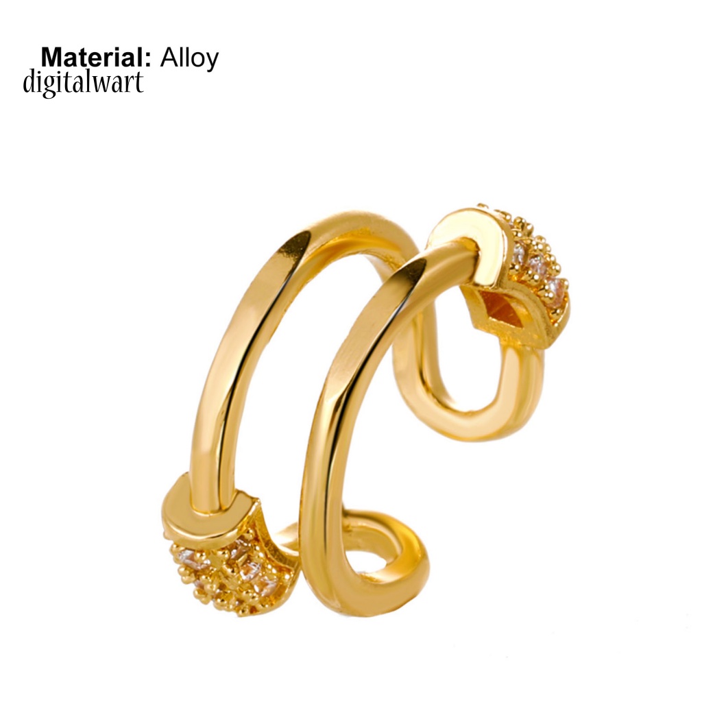 Kỹ Thuật Số| 1 Khuyên Kẹp Vành Tai Hình Trái Tim Đính Đá Thời Trang